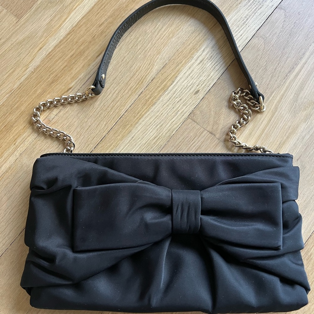 Kate Spade Black Bow Evening Bag